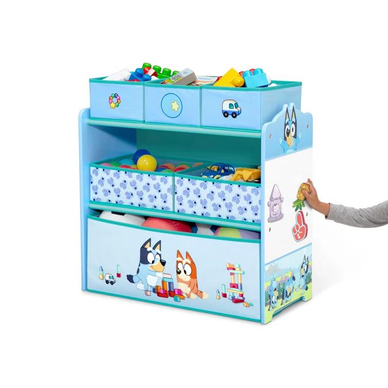 Delta Children Bluey Design & Store 6 Bin Toy Storage Organizer By Delta Children - Greenguard Gold Certified