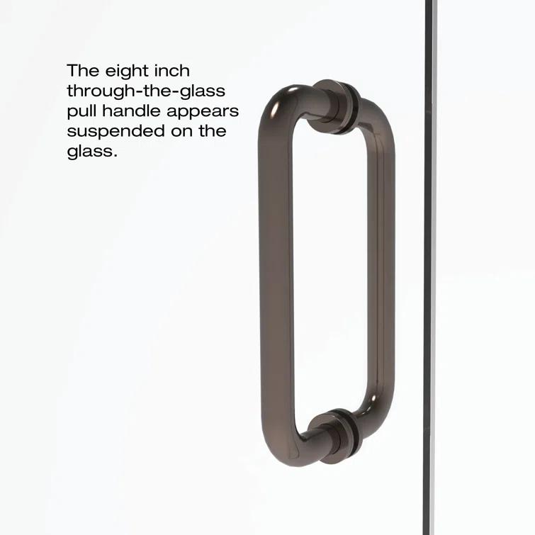 Coppia 46.06" W x 76" H Frameless Shower Door