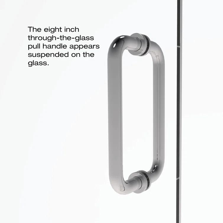 Coppia 46.06" W x 76" H Frameless Shower Door