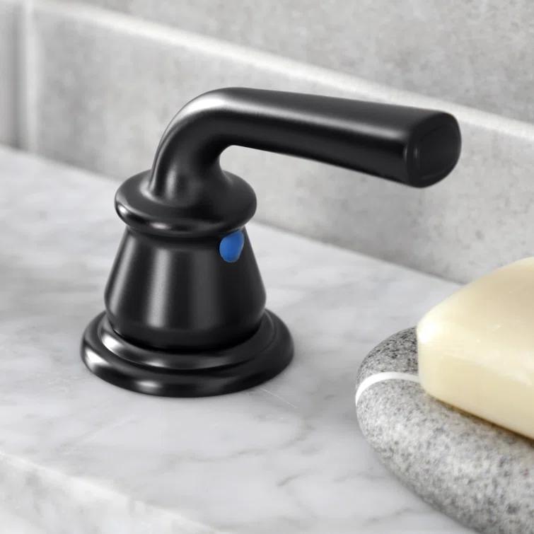 Kingston Brass KB980RXL Kingston Brass Restoration Two-Handle 3-Hole Deck Mount Widespread Bathroom Faucet with Retail Pop-Up Drain