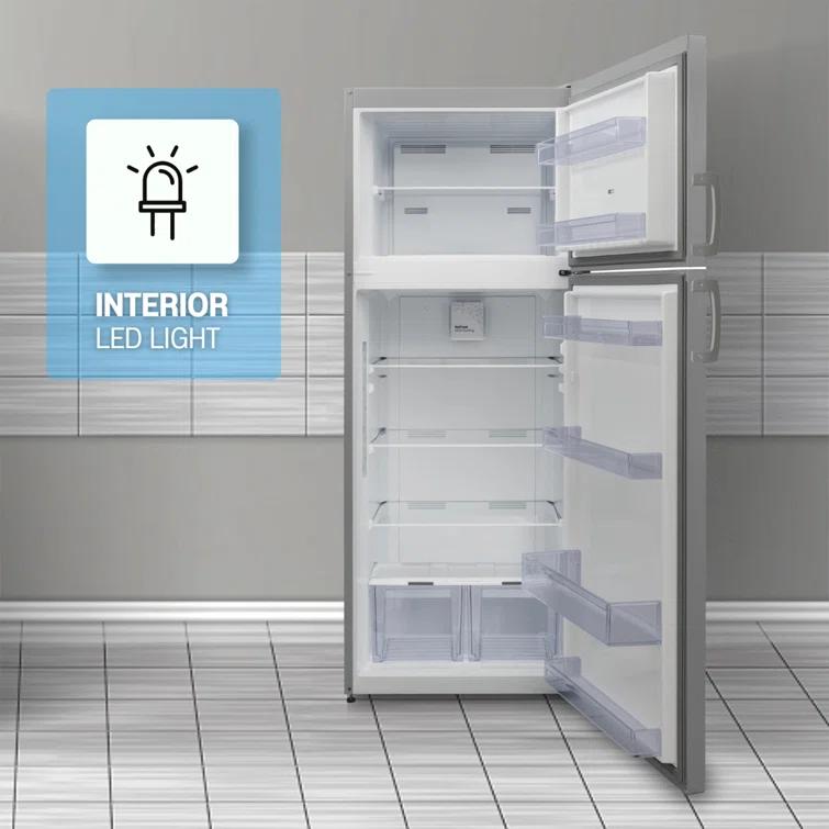 Equator Advanced Appliances Equator 14.3 cf Stainless Refrigerator-Freezer Top Mount Frost Free E-Star Europe RF 142 S