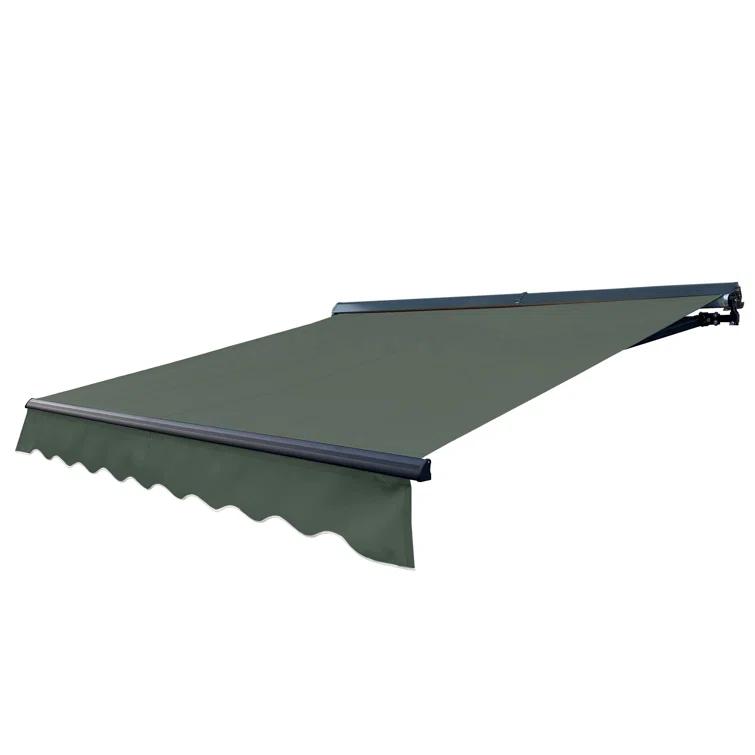 Semi-Cassette Motorized Patio Awning with LED Lights - Moroccan Collection