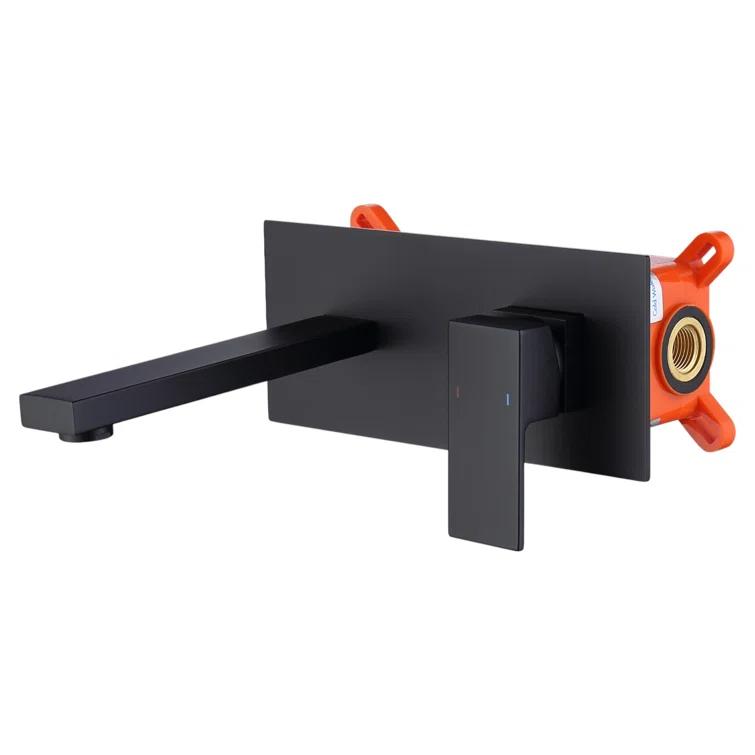 Wall Single-handle Bathroom Faucet with Drain Assembly