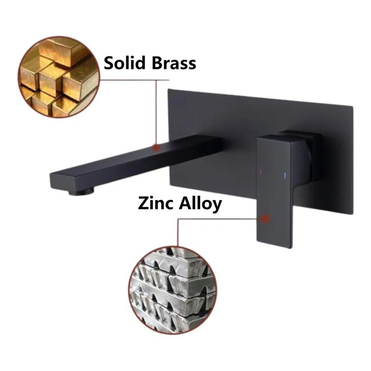 Wall Single-handle Bathroom Faucet with Drain Assembly