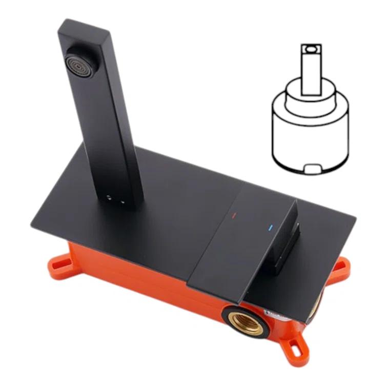 Wall Single-handle Bathroom Faucet with Drain Assembly