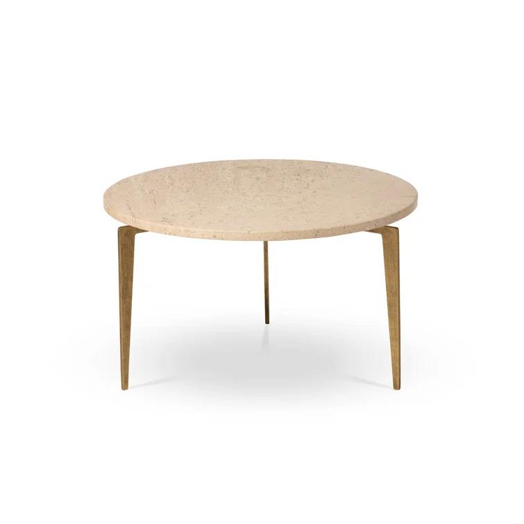 Park Hill Collection Travertine Round Nesting Coffee Table Set