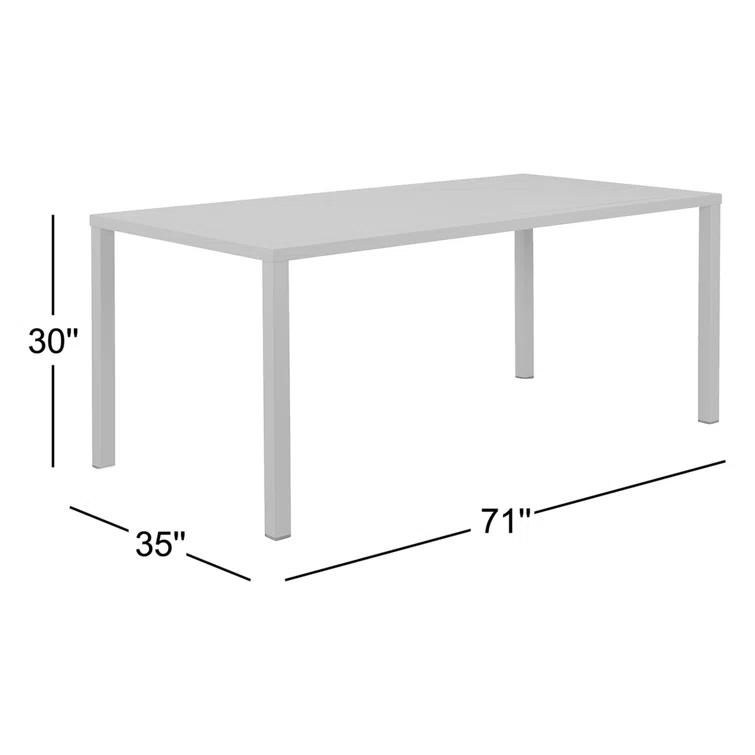 Bette 71'' Metal Outdoor Dining Table