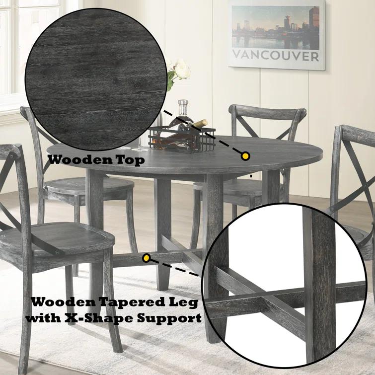 Kappel Round Dining Table in Rustic Oak