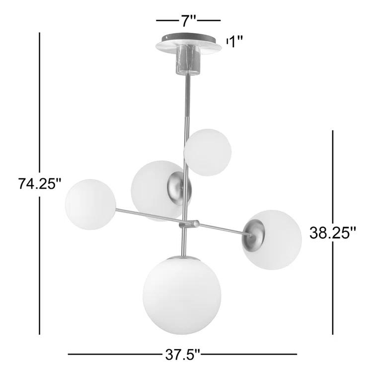 Drake 5 Light Dimmable Sputnik Chandelier