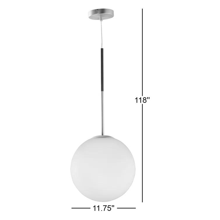 Drake Single Light Glass Steel Dimmable Pendant