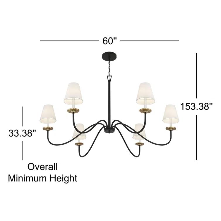 Cloverdale 6 - Light Dimmable Traditional Chandelier