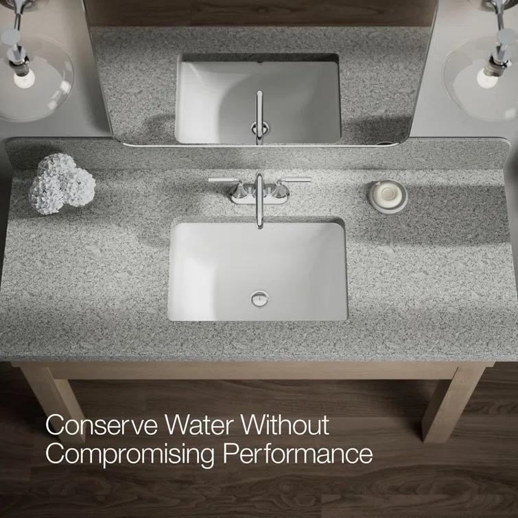 Tone Two-Handle Centerset Bathroom Sink Faucet with Clicker Drain, 1.2 GPM