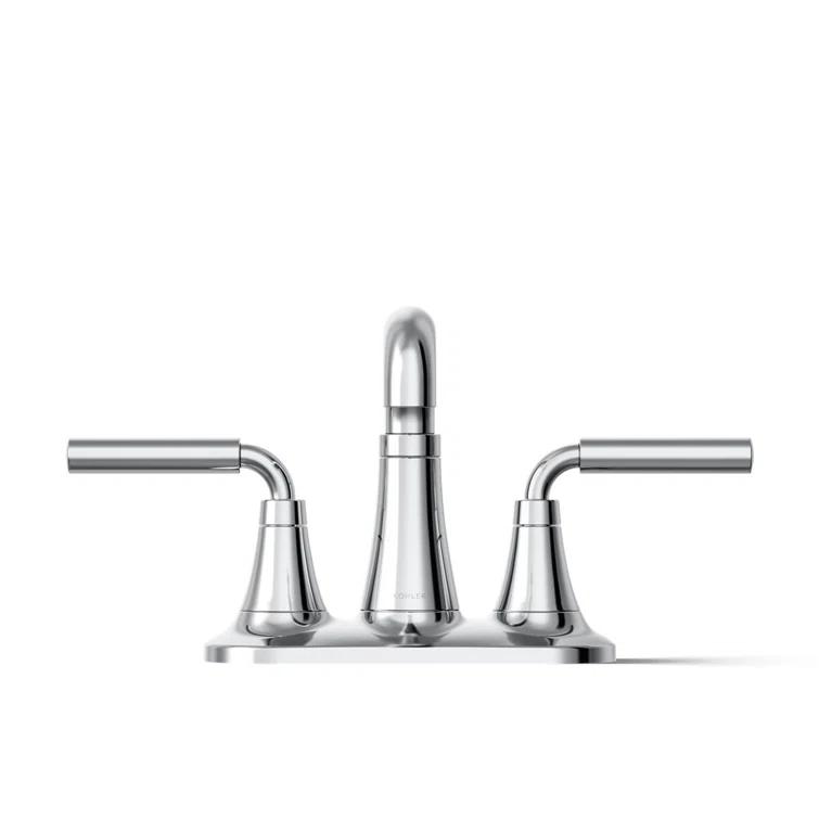 Tone Two-Handle Centerset Bathroom Sink Faucet with Clicker Drain, 1.2 GPM