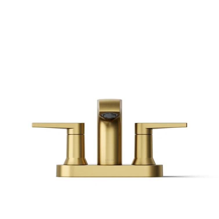 Kohler Hint Centerset 4 inch Bathroom Faucet with Pop-Up Drain Assembly, 2-Handle Bathroom Sink Faucet, 1.2 gpm