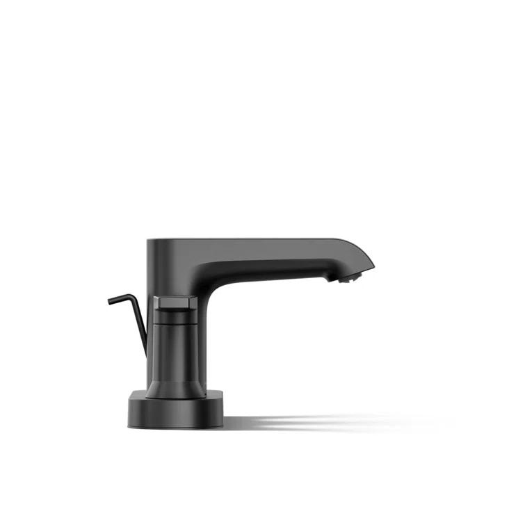 Kohler Hint Centerset 4 inch Bathroom Faucet with Pop-Up Drain Assembly, 2-Handle Bathroom Sink Faucet, 1.2 gpm
