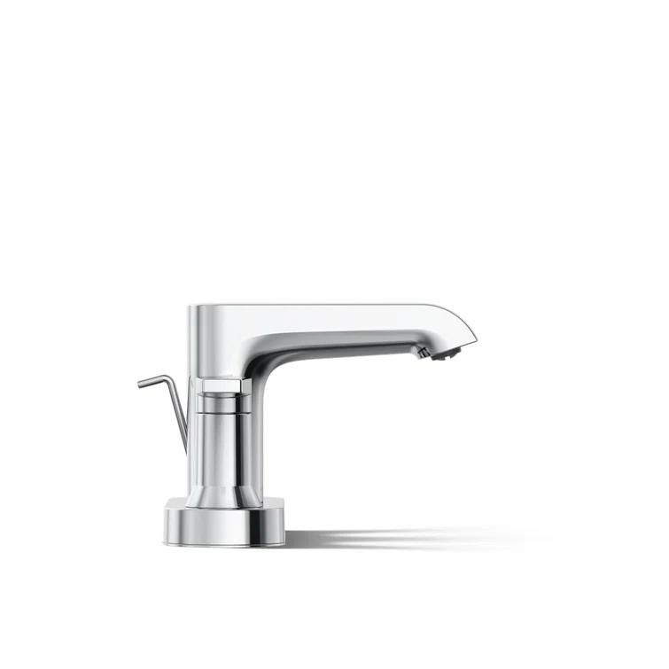 Kohler Hint Centerset 4 inch Bathroom Faucet with Pop-Up Drain Assembly, 2-Handle Bathroom Sink Faucet, 1.2 gpm