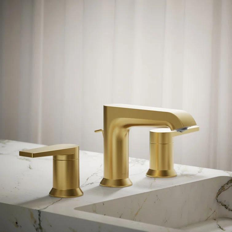 Kohler ® Hint ® Widespread Brushed Moderne Brass Bathroom Sink Faucet