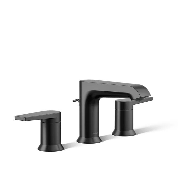 Kohler ® Hint ® Widespread Matte Black Bathroom Sink Faucet