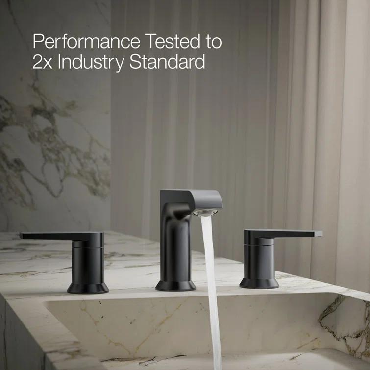 Kohler ® Hint ® Widespread Matte Black Bathroom Sink Faucet
