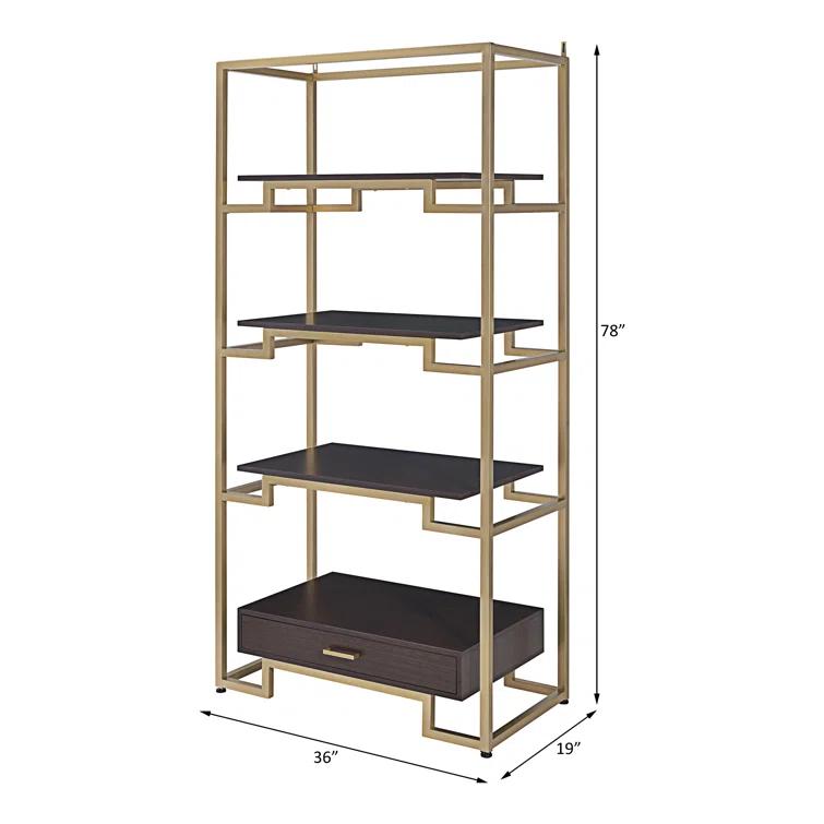 ACME Yumia Bookshelf in Gold