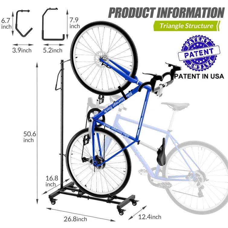 Bicycle Floor Parking Rack For MTB Road Bikes Indoor Bike Storage