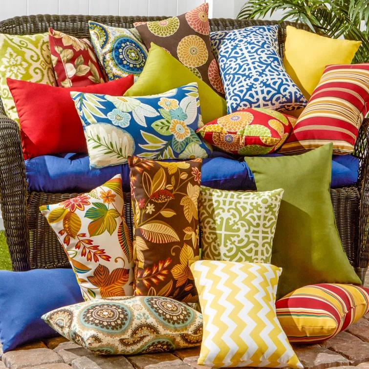 Indoor/Outdoor Reversible Throw Pillow