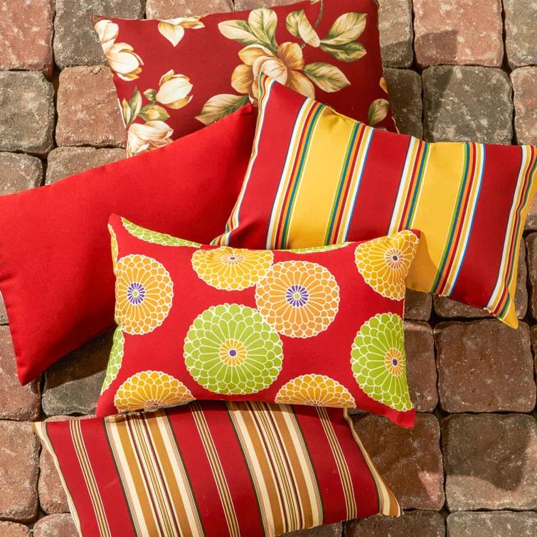 Indoor/Outdoor Reversible Throw Pillow