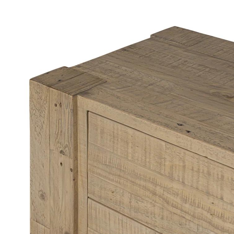 Light Blonde Solid Reclaimed Pine 3-Drawer Nightstand