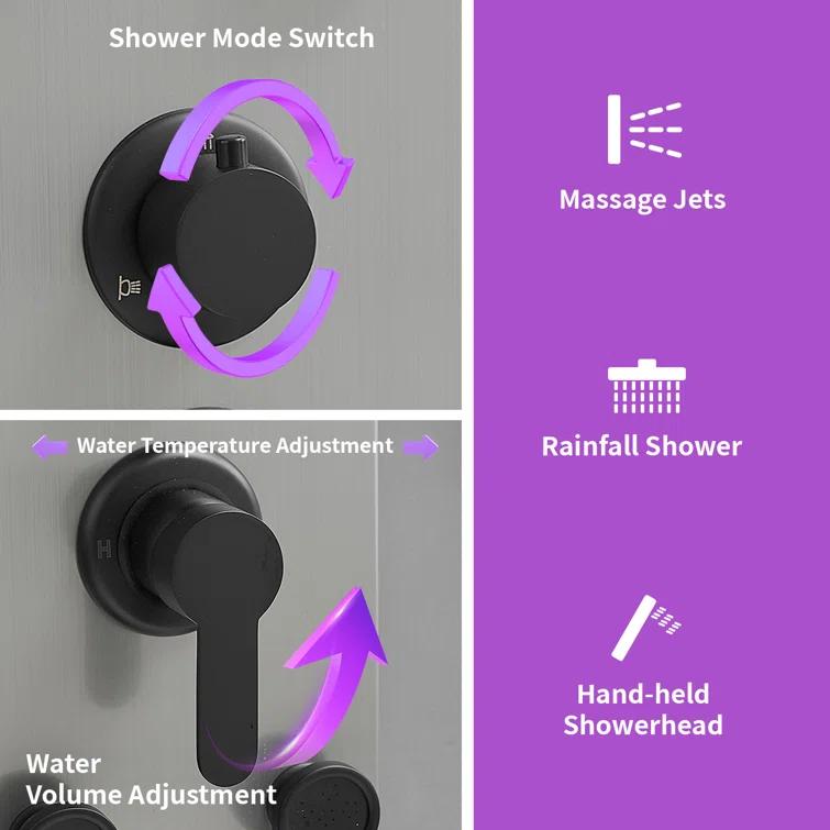 60.55'' Shower Panel with Adjustable Shower Head
