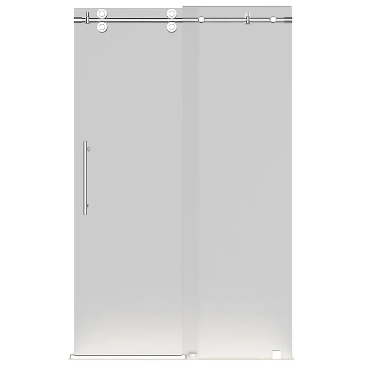 Langham 75" H Hinged Frameless Shower Door