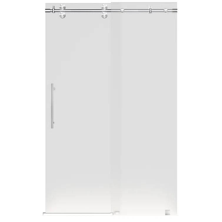 Langham 75" H Hinged Frameless Shower Door