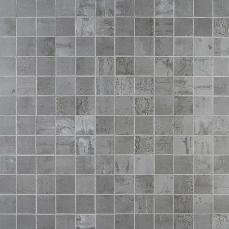 Angela Harris Alloy 2" x 2" Porcelain Metal Look Mosaic Wall & Floor Tile Tile ( 0.92 sq. ft. / box )