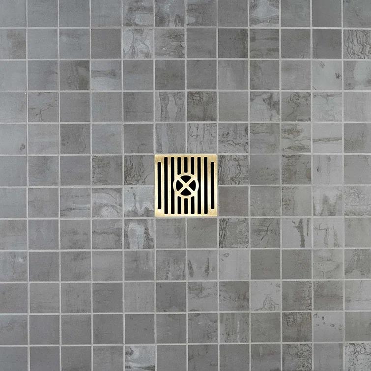 Angela Harris Alloy 2" x 2" Porcelain Metal Look Mosaic Wall & Floor Tile Tile ( 0.92 sq. ft. / box )