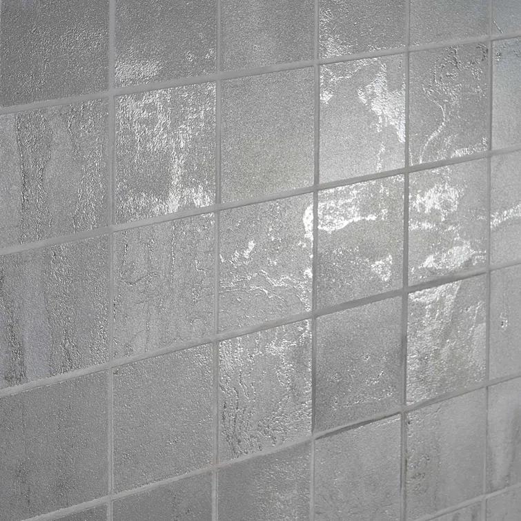 Angela Harris Alloy 2" x 2" Porcelain Metal Look Mosaic Wall & Floor Tile Tile ( 0.92 sq. ft. / box )