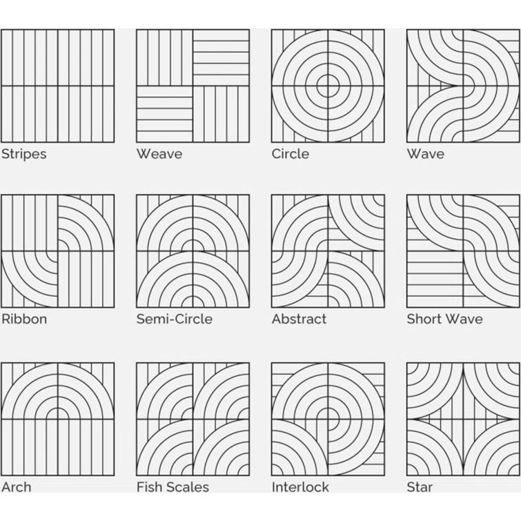 Elizabeth Sutton Curve Horizontal 2" x 12" Marble Novelty Mosaic Wall & Floor Tile ( 1 sq. ft. / sheet)