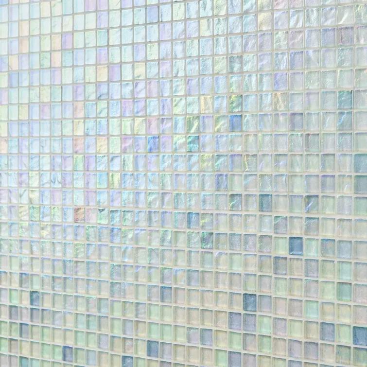 Speckle 11.73" x 11.73" Iridescent 1" Squares Glass Mosaic Wall Tile (0.95 Sq. Ft. / Sheet)