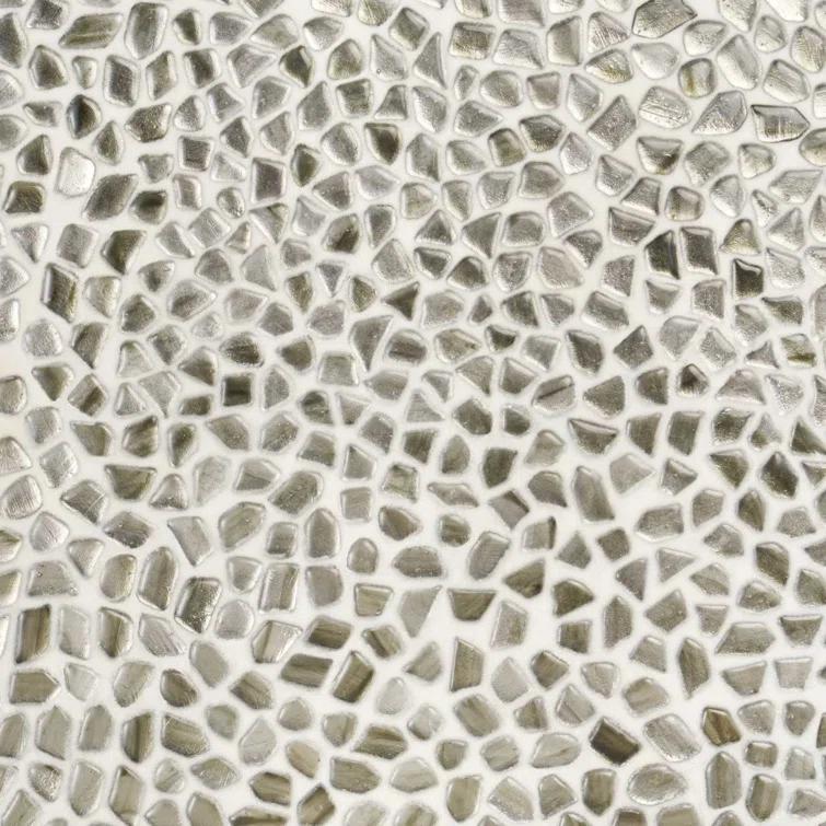 Bond Tile Fractal Pebble 11.88 in. x 11.88 in. Polished Glass Wall Mosaic Tile (0.98 Sq. Ft. / Each)