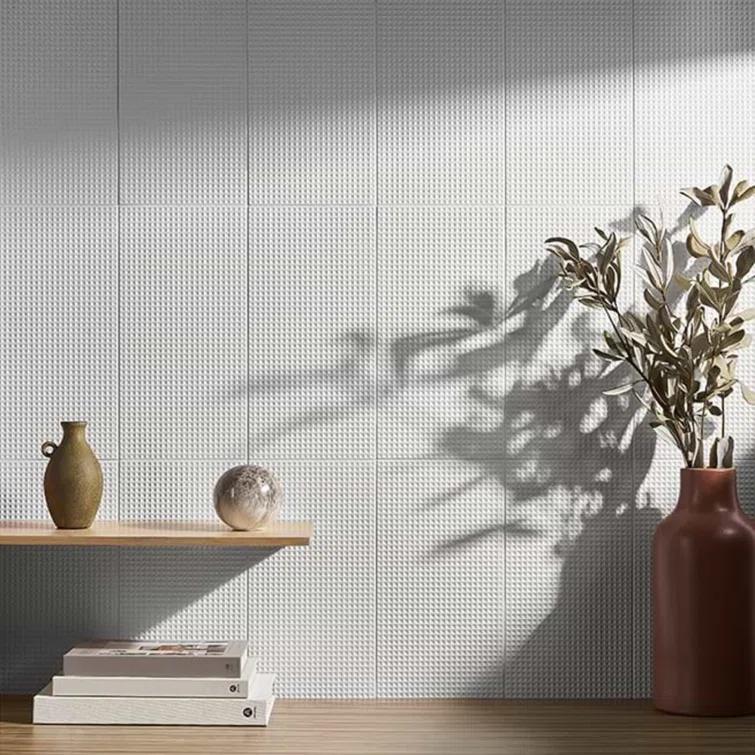 Level Waffle 7.87" x 15.74" Ceramic Patterned Tile