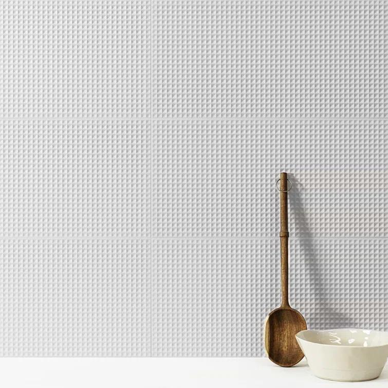 Level Waffle 7.87" x 15.74" Ceramic Patterned Tile