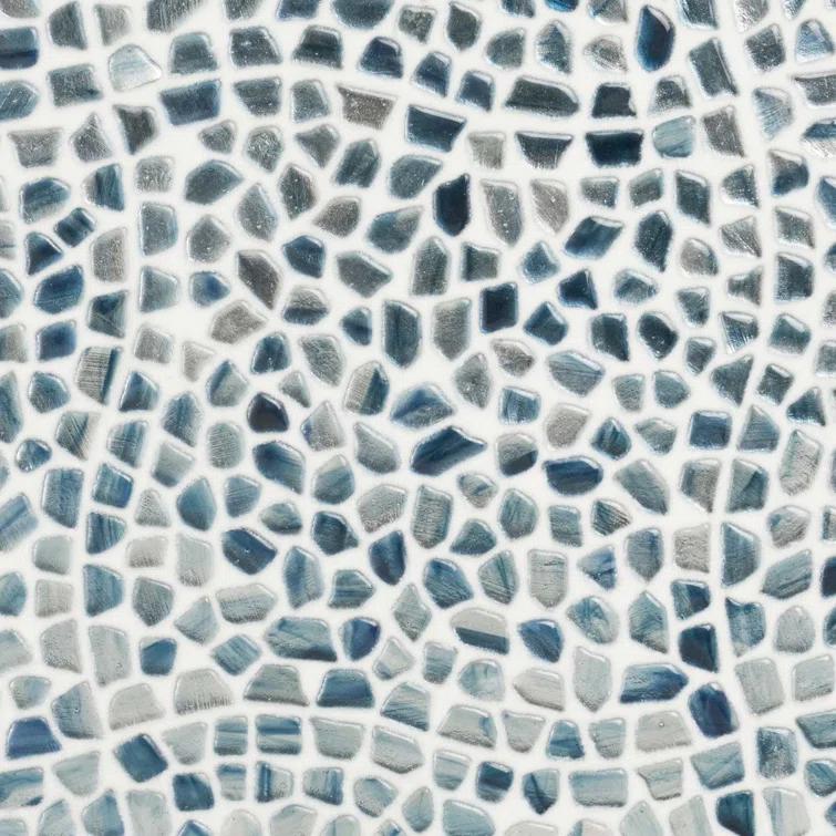 Bond Tile Fractal Pebble 11.88 in. x 11.88 in. Polished Glass Wall Mosaic Tile (0.98 Sq. Ft. / Each) | Wayfair