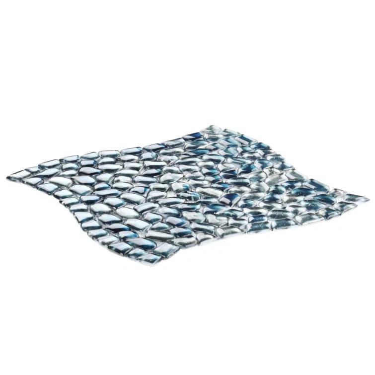 Bond Tile Fractal Pebble 11.88 in. x 11.88 in. Polished Glass Wall Mosaic Tile (0.98 Sq. Ft. / Each) | Wayfair