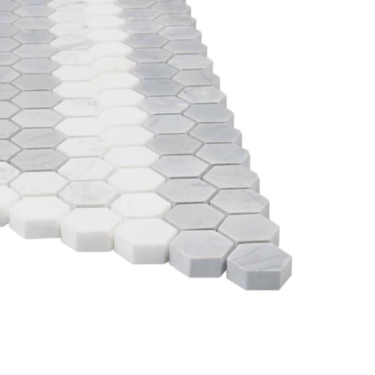 Hyperion 15.03'' W x 17.36'' L Marble Tile Mosaic Sheet