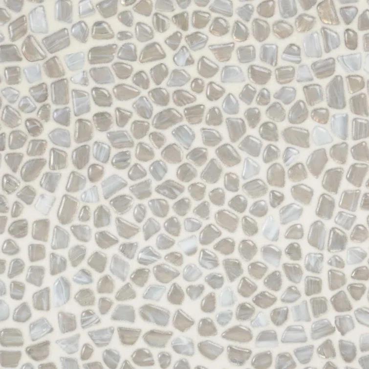 Fractal Pebble 11.88 in. x 11.88 in. Polished Glass Wall Mosaic Tile (0.98 Sq. Ft. / Each)