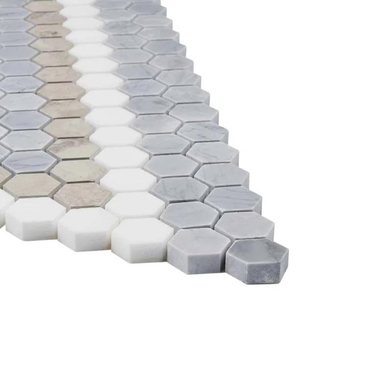 Hyperion 15.03'' W x 17.36'' L Marble Tile Mosaic Sheet
