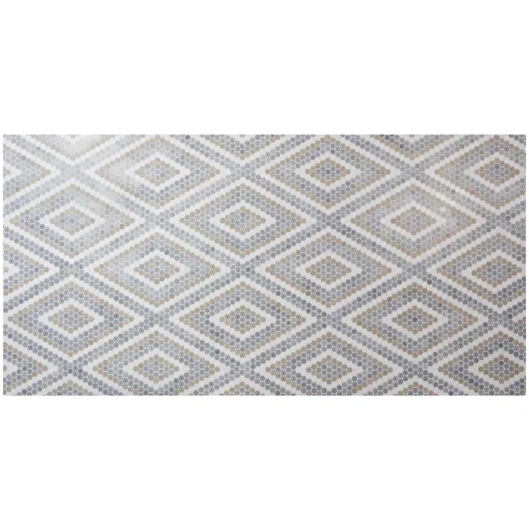 Hyperion 15.03'' W x 17.36'' L Marble Tile Mosaic Sheet