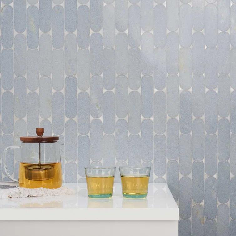 Nostradam 9.96" W x 11.22" L Marble and Brass Mosaic Tile (0.77 Sq. Ft. / Sheet)