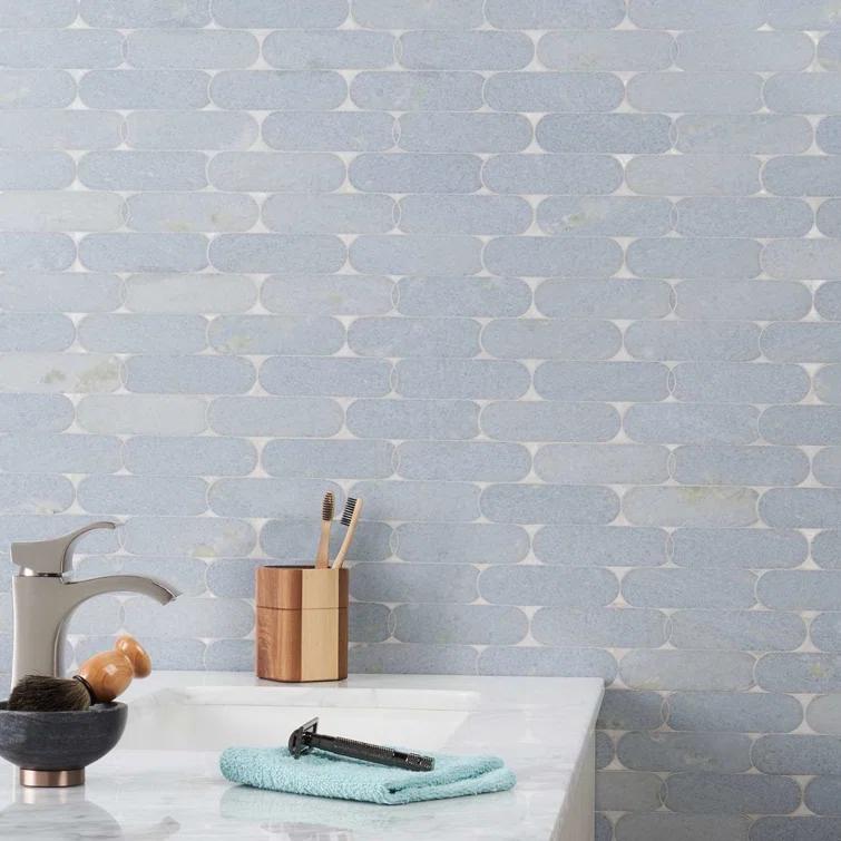 Nostradam 9.96" W x 11.22" L Marble and Brass Mosaic Tile (0.77 Sq. Ft. / Sheet)