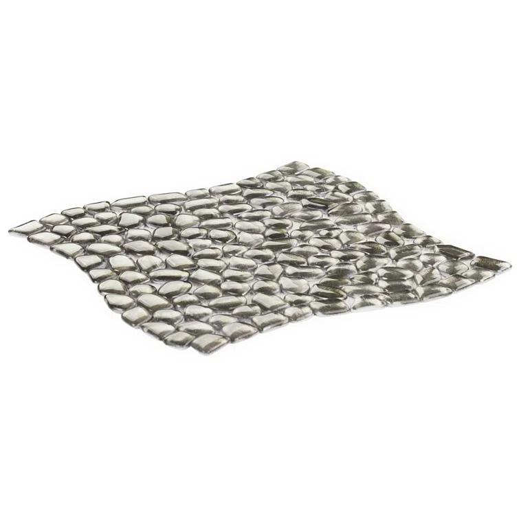 Bond Tile Fractal Pebble 11.88 in. x 11.88 in. Polished Glass Wall Mosaic Tile (0.98 Sq. Ft. / Each)
