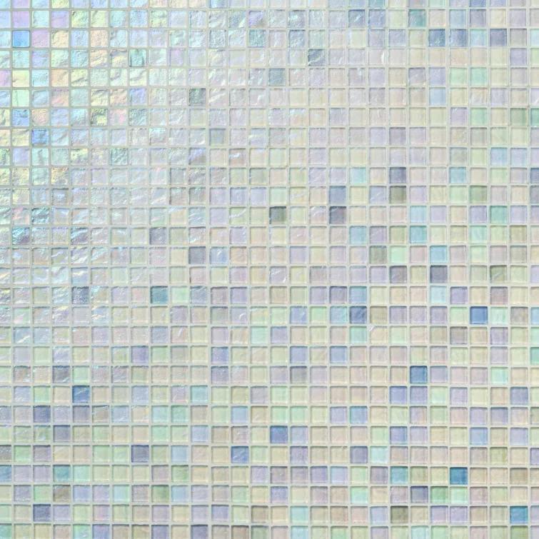 Speckle 11.73" x 11.73" Iridescent 1" Squares Glass Mosaic Wall Tile (0.95 Sq. Ft. / Sheet)