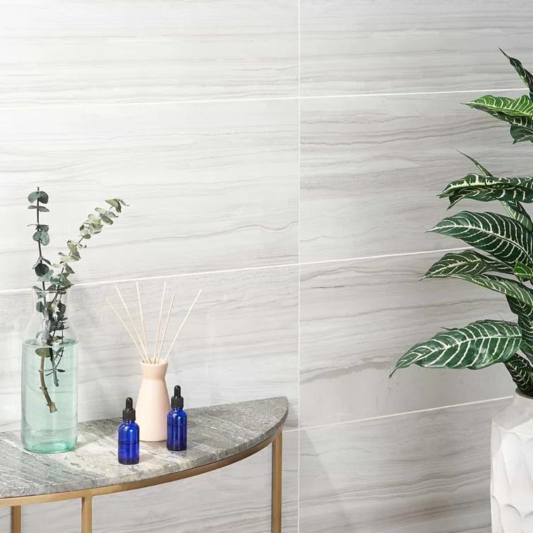 Bond Tile 12" x 24" Polished Marble Look Porcelain Floor and Wall Tile